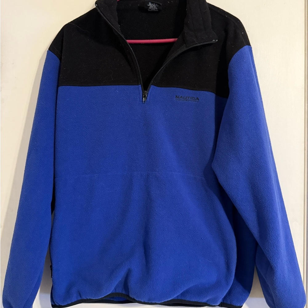 Nautica Men's Zip-Up Sweater‎ in Blue and Black